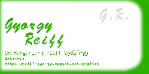 gyorgy reiff business card